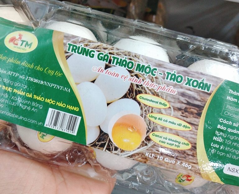 trứng gà thảo mộc tảo xoắn