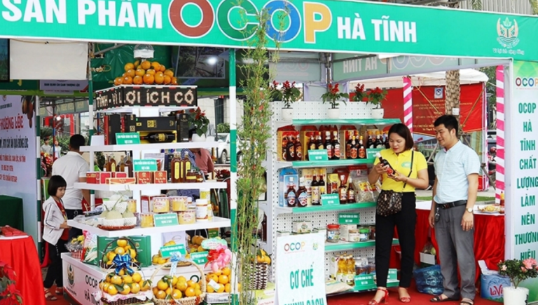cửa hàng trưng bày sản phẩm OCOP Hà Tĩnh