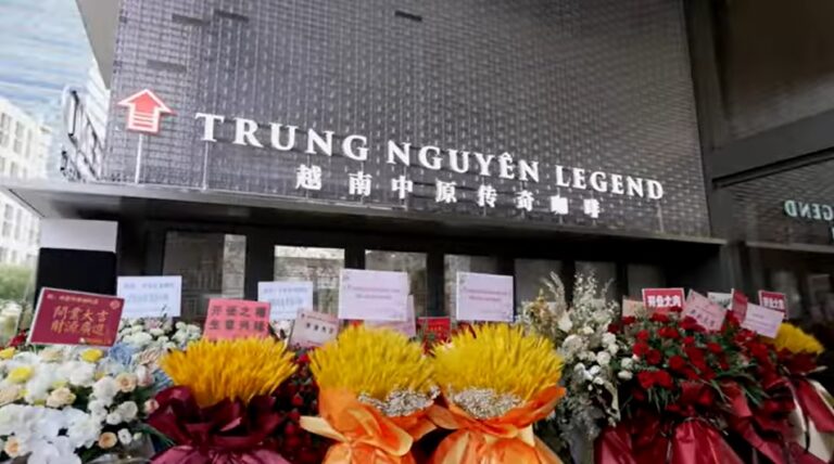 thương hiệu hàng Việt Trung Nguyên Legend ở Thượng Hải
