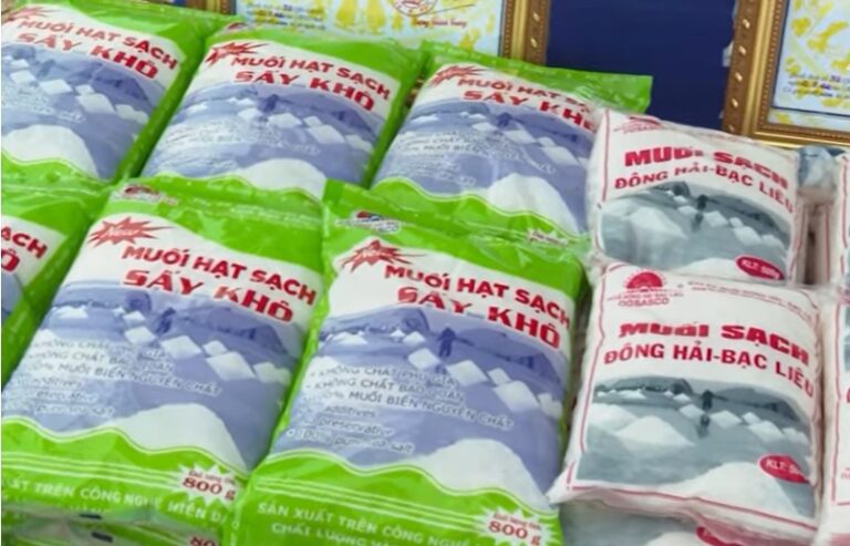 sản phẩm OCOP, muối sấy khô Bạc Liêu