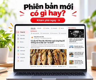 anner giới thiệu phiên bản mới, minh họa giao diện Feed trang chủ trên laptop và nút Khám phá ngay